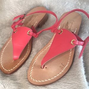 Capritouch  coral thong sandals size 4